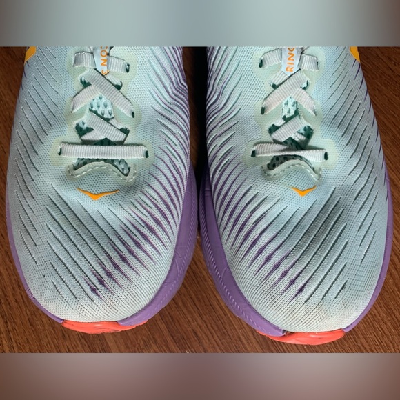 Hoka Rincon 3 Women’s Size 7.5B mint/purple/orange - Picture 4 of 11